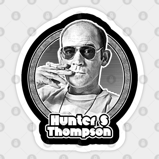 Hunter S Thompson /// Retro Styled Fan Art Design Sticker by DankFutura